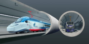 Frederick Douglass Tunnel with Electrified Trains (Amtrak image)