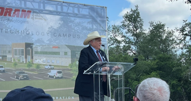 Loram Technologies, Inc., hosted U.S. Rep. John Carter (R-Tex.; pictured) at a groundbreaking ceremony for its new Global Rail Campus in Georgetown, Tex.