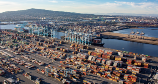 Pier 400 aerial photograph.