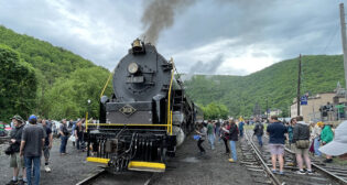 RBMN Iron Horse Ramble with iconic Reading Northern type steam locomotive 2012.