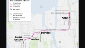 West Seattle Link Extension project map.