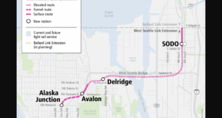 West Seattle Link Extension project map.