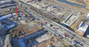 January 2026: Construction of the launch box at the tunnel portal in New Jersey.